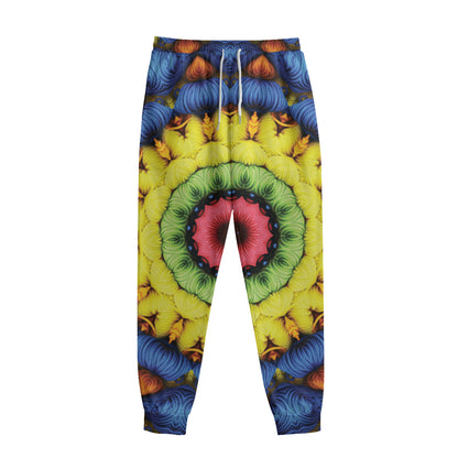 Colorful Kaleidoscope Print Sweatpants