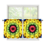 Colorful Kaleidoscope Print Tier Curtains