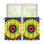Colorful Kaleidoscope Print Tier Curtains