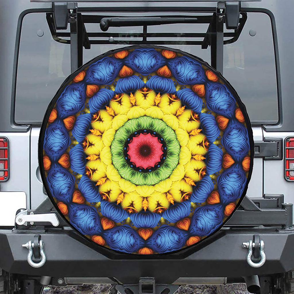 Colorful Kaleidoscope Print Tire Cover