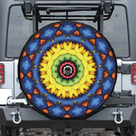 Colorful Kaleidoscope Print Tire Cover With Camera Hole