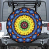 Colorful Kaleidoscope Print Tire Cover With Camera Hole