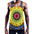 Colorful Kaleidoscope Print Men's Workout Tank Top