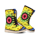 Colorful Kaleidoscope Print Winter Boots
