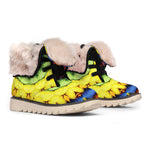 Colorful Kaleidoscope Print Winter Boots