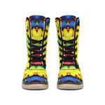 Colorful Kaleidoscope Print Winter Boots