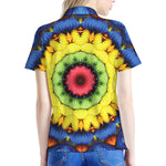 Colorful Kaleidoscope Print Women's Polo Shirt
