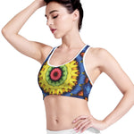 Colorful Kaleidoscope Print Women's Sports Bra