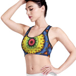 Colorful Kaleidoscope Print Women's Sports Bra