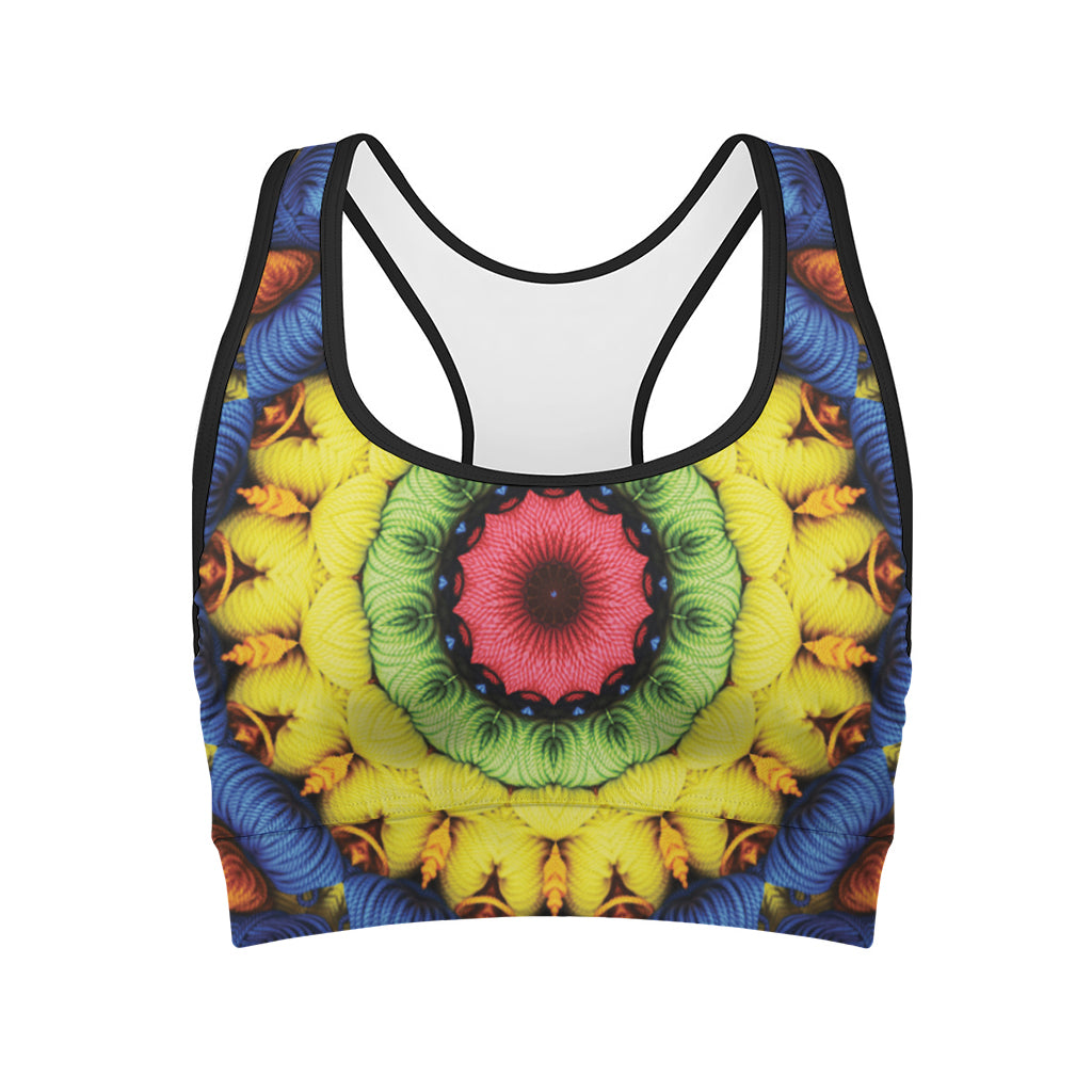 Colorful Kaleidoscope Print Women's Sports Bra