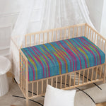Colorful Knitted Pattern Print Baby Crib Sheet