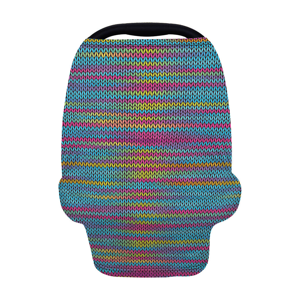 Colorful Knitted Pattern Print Baby Seat Cover
