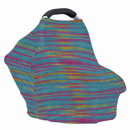 Colorful Knitted Pattern Print Baby Seat Cover