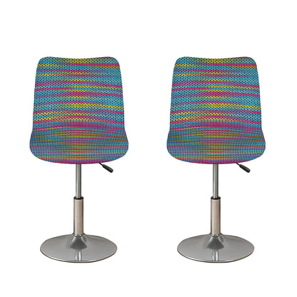 Colorful Knitted Pattern Print Bar Stool Covers