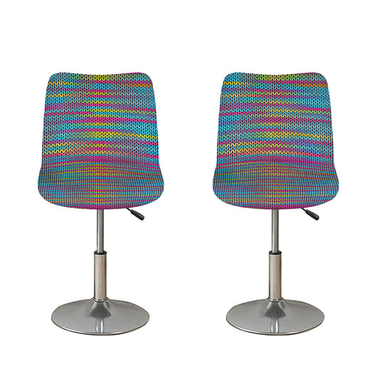 Colorful Knitted Pattern Print Bar Stool Covers