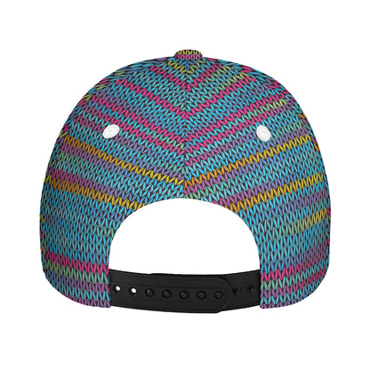 Colorful Knitted Pattern Print Baseball Cap