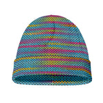 Colorful Knitted Pattern Print Beanie