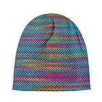 Colorful Knitted Pattern Print Beanie