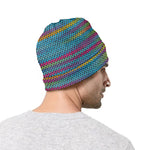 Colorful Knitted Pattern Print Beanie