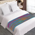 Colorful Knitted Pattern Print Bed Runner