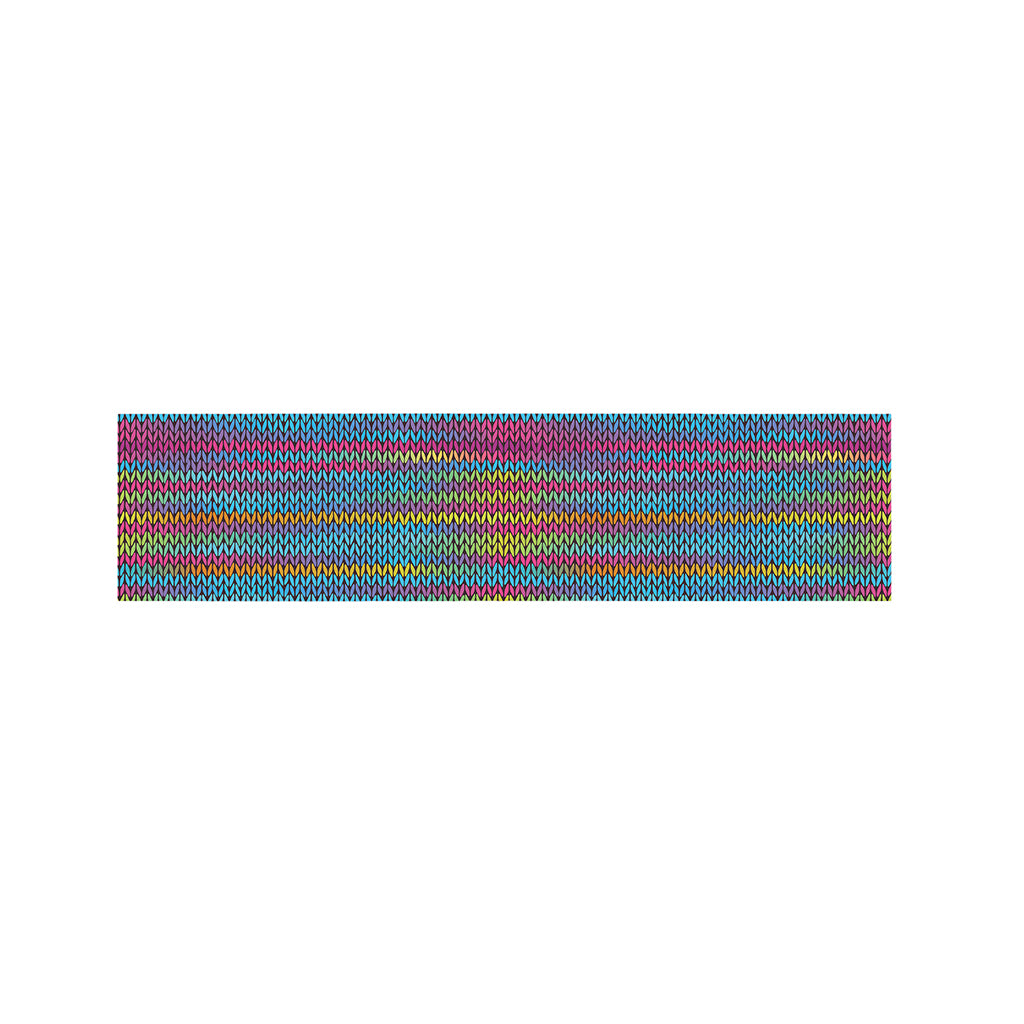 Colorful Knitted Pattern Print Bed Runner