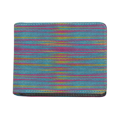 Colorful Knitted Pattern Print Bifold Wallet