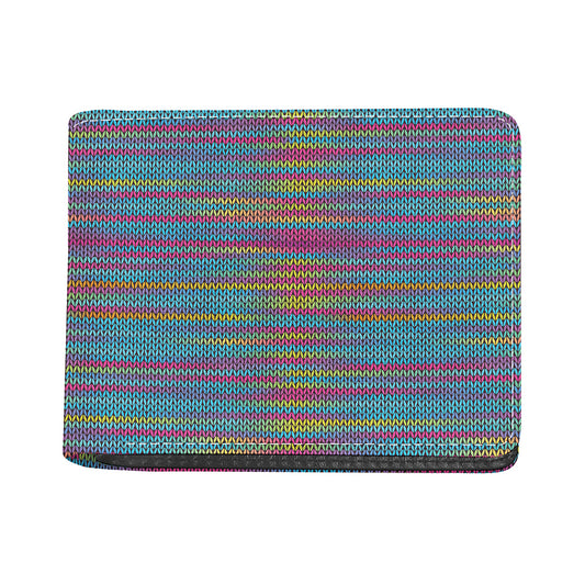 Colorful Knitted Pattern Print Bifold Wallet