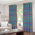 Colorful Knitted Pattern Print Dimout Grommet Curtains