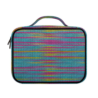 Colorful Knitted Pattern Print Briefcase Bible Bag