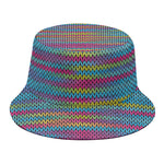 Colorful Knitted Pattern Print Bucket Hat