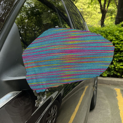 Colorful Knitted Pattern Print Car Side Mirror Covers