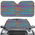 Colorful Knitted Pattern Print Car Windshield Sun Shade