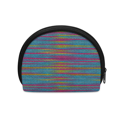 Colorful Knitted Pattern Print Coin Purse
