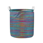 Colorful Knitted Pattern Print Collapsible Laundry Basket