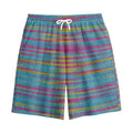 Colorful Knitted Pattern Print Cotton Shorts