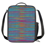 Colorful Knitted Pattern Print Crossbody Lunch Bag