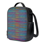 Colorful Knitted Pattern Print Crossbody Lunch Bag