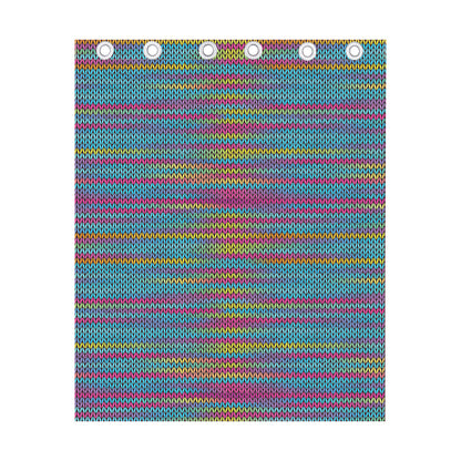 Colorful Knitted Pattern Print Curtain