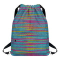 Colorful Knitted Pattern Print Drawstring Backpack