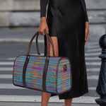 Colorful Knitted Pattern Print Duffle Bag