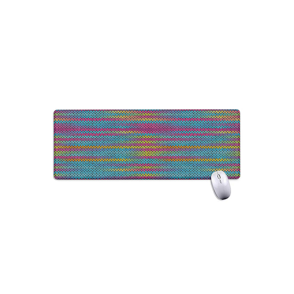 Colorful Knitted Pattern Print Extended Mouse Pad