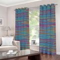Colorful Knitted Pattern Print Extra Wide Grommet Curtains