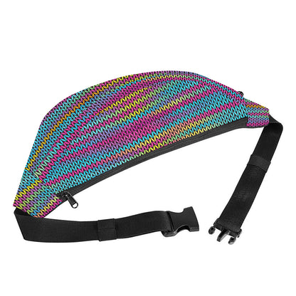 Colorful Knitted Pattern Print Fanny Pack