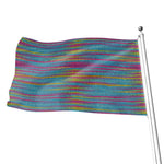 Colorful Knitted Pattern Print Flag