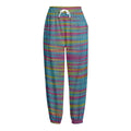 Colorful Knitted Pattern Print Fleece Lined Knit Pants
