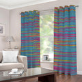 Colorful Knitted Pattern Print Grommet Curtains