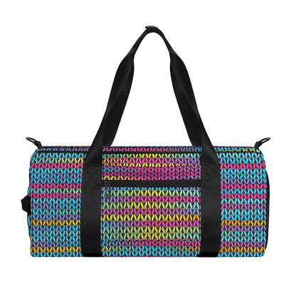 Colorful Knitted Pattern Print Gym Bag