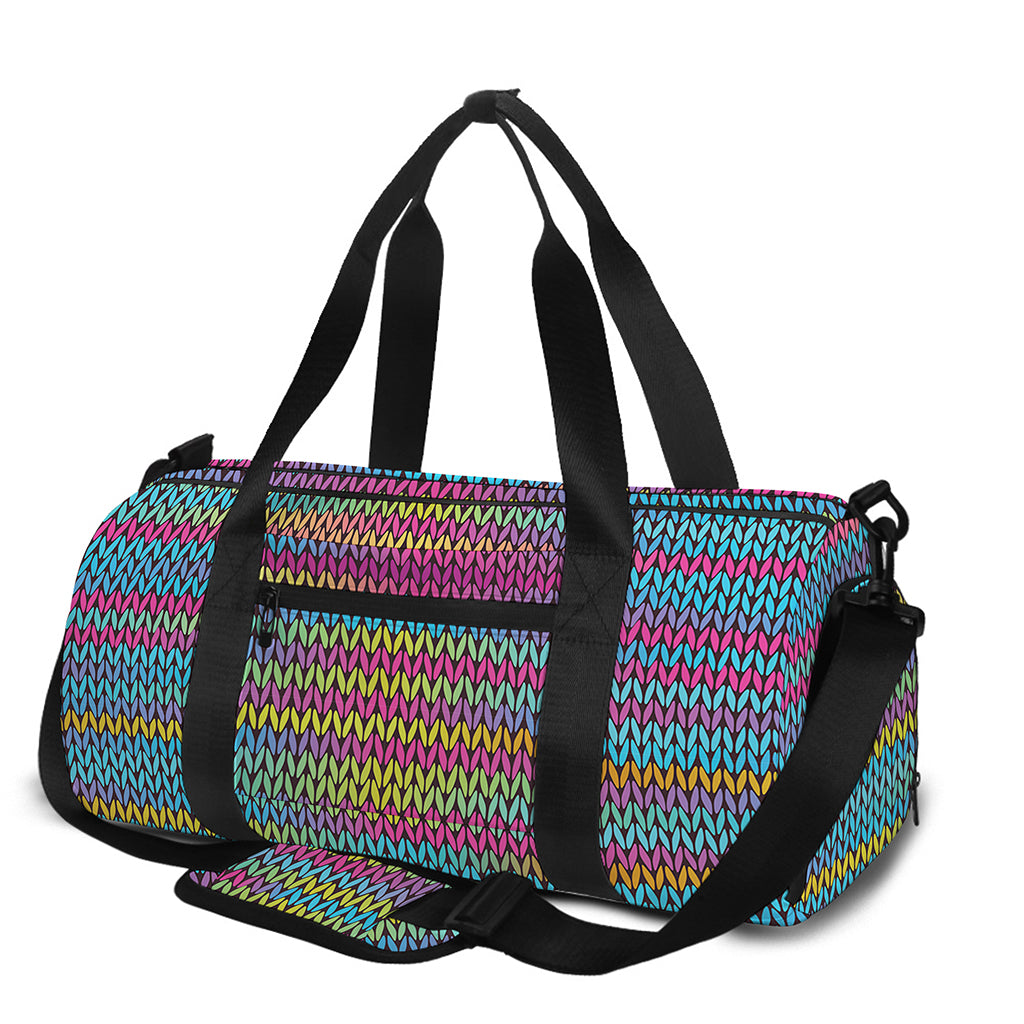 Colorful Knitted Pattern Print Gym Bag