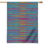 Colorful Knitted Pattern Print House Flag