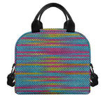 Colorful Knitted Pattern Print Insulated Lunch Bag